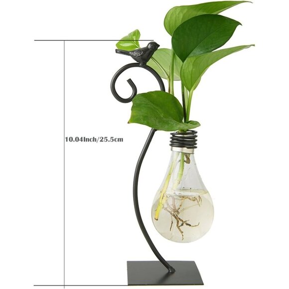 New Desktop Glass Planter Vase, Modern Bulb Holder for Home & Plant Decor - Picture 6 of 11